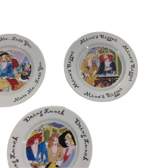 Vintage A. Ormsby House Of Prill 3 Replacement Painted Dessert Salad Plates 7.5” - Picture 4 of 7